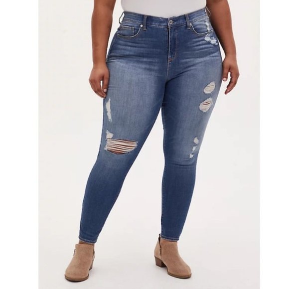 TORRID SKY HIGH SKINNY JEAN - PREMIUM STRETCH/ 14R. - Picture 1 of 14